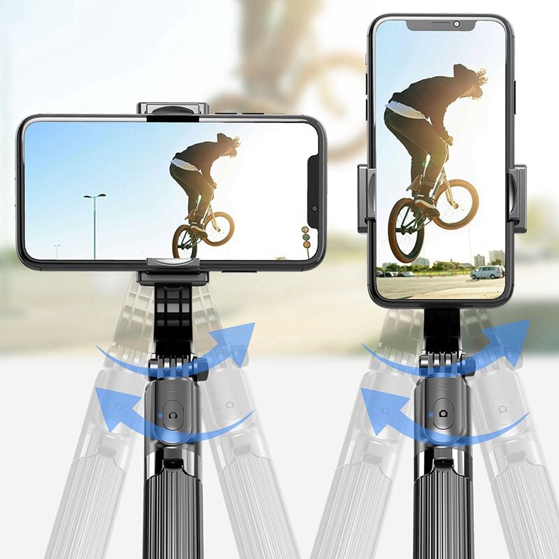 Foldable Stabilizer with Bluetooth Wireless Remote Control,360 degree Rotation Portable Retractable Selfie Stick Tripod