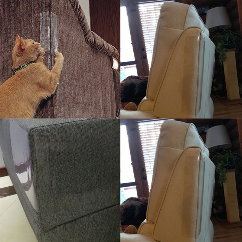 Couch Guard Cat Claw Protector Pinless Self-adhesie Protect Pads Cat Scratching Furniture For Upholstery Leather Chairs Recliner