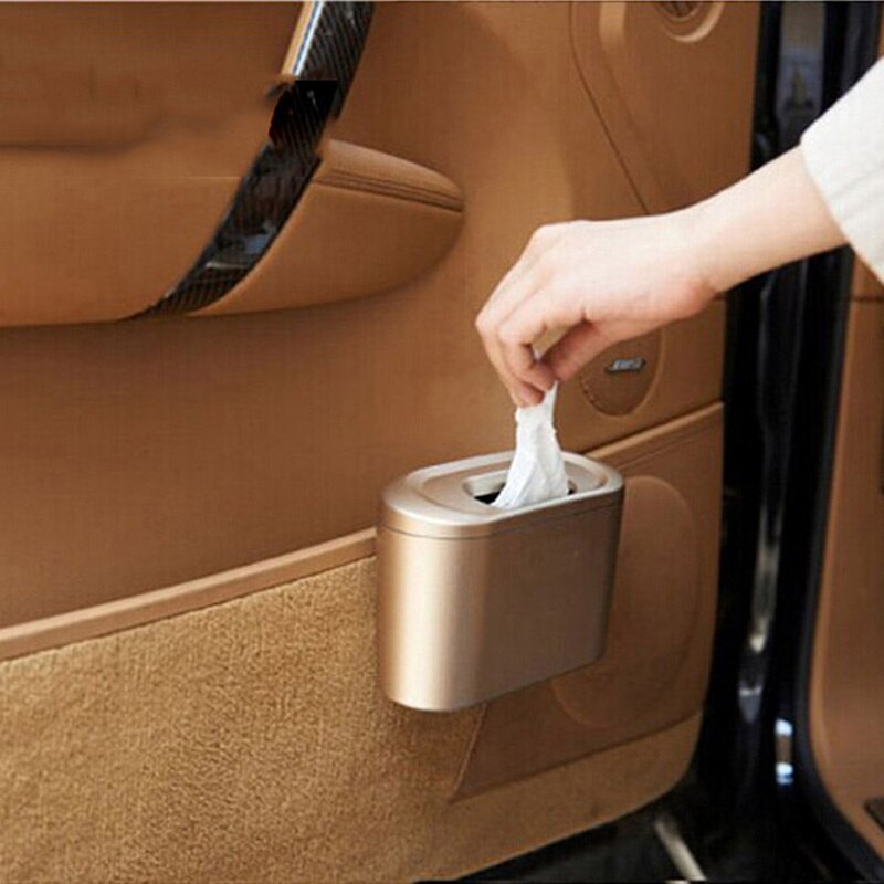 Universal Car Durable Mini Trash Bin Vehicle Auto Car Garbage Dust Case Holder Box Bin Trash Rubbish Can