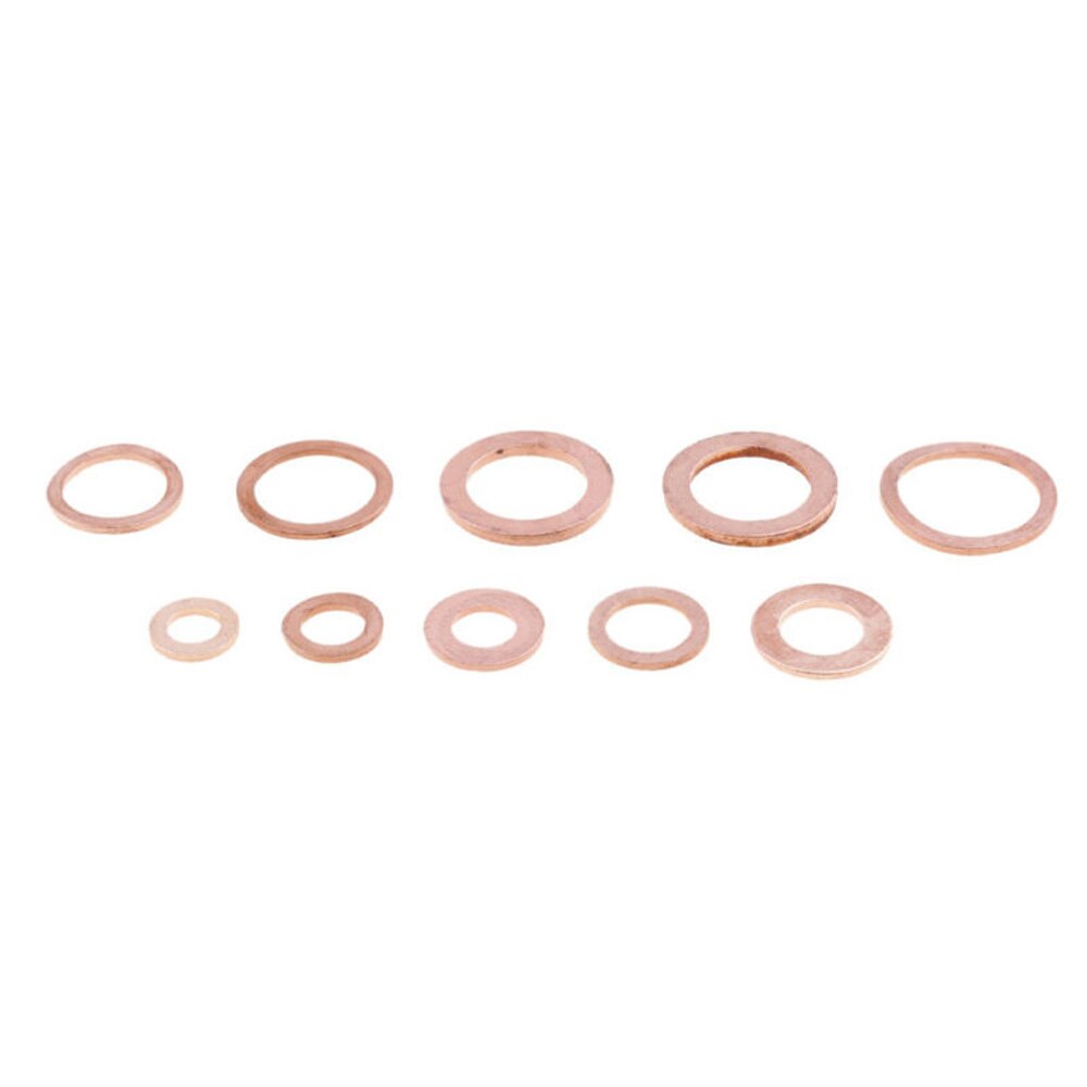 200Pcs Washer Copper Parts Automotive Engine 13x7x2.3cm Assortment Set