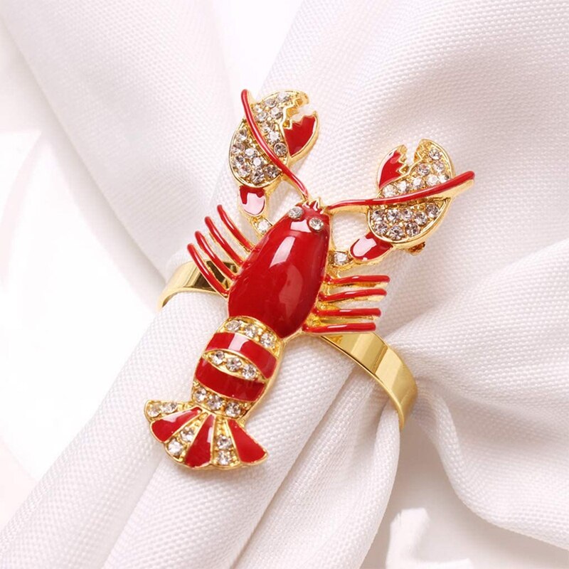 Crayfish Rings 6 Pcs Lobster Napkin Rings Crayfish Napkin Rings N... – Grandado