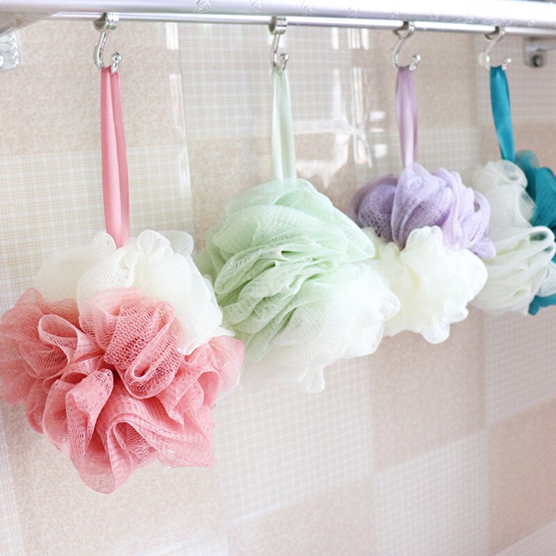 Shower Bubble Mesh Foaming Sponge Bath Soft Ball Body Skin Cleanser Exfoliating Shower Ball Bathroom Body Massage Cleaning Tools
