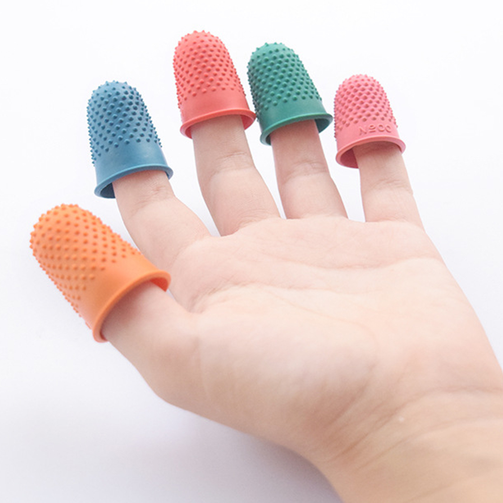 5Pcs Counting Cone Needlework Quilter Protector Craft Thimble Rubber Finger Tip Sewing