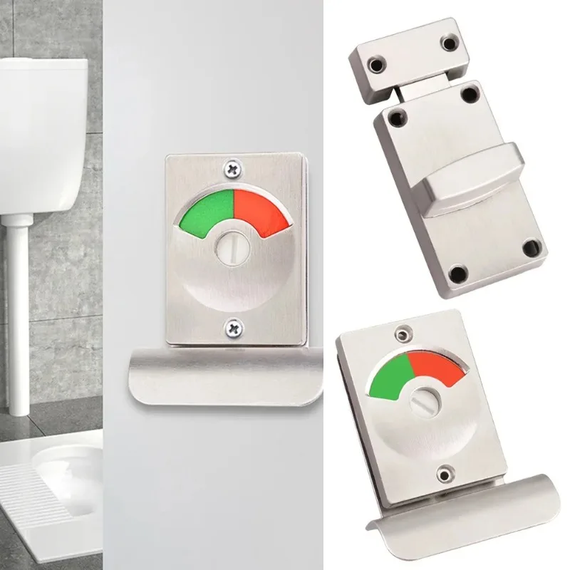 Scheidingsdeurslot aluminium badkamer met rood groen indicatorslot voor openbaar toilet nachtschoot kantoor kleedkamer