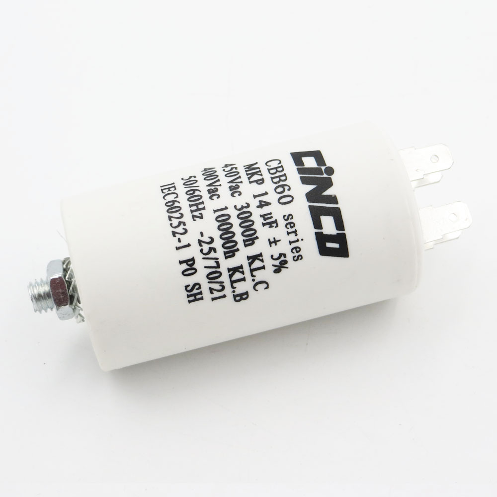 14UF 400V 450V CBB60 Motor Run Condensatoren 4pins SH DB Polypropyleen Film Ac 450VAC Waterpomp elektrische motor 14mfd 14mf