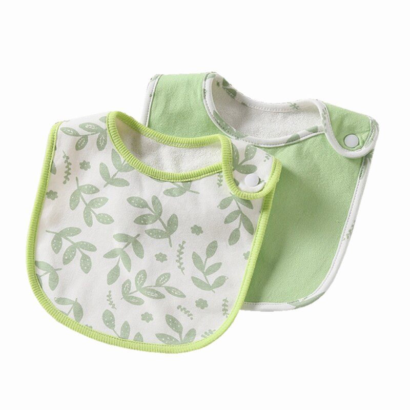 2Pcs Babyvoeding Bib Waterdicht Schort Handdoek Peuter Diner Bandana Spuugdoekjes: 5