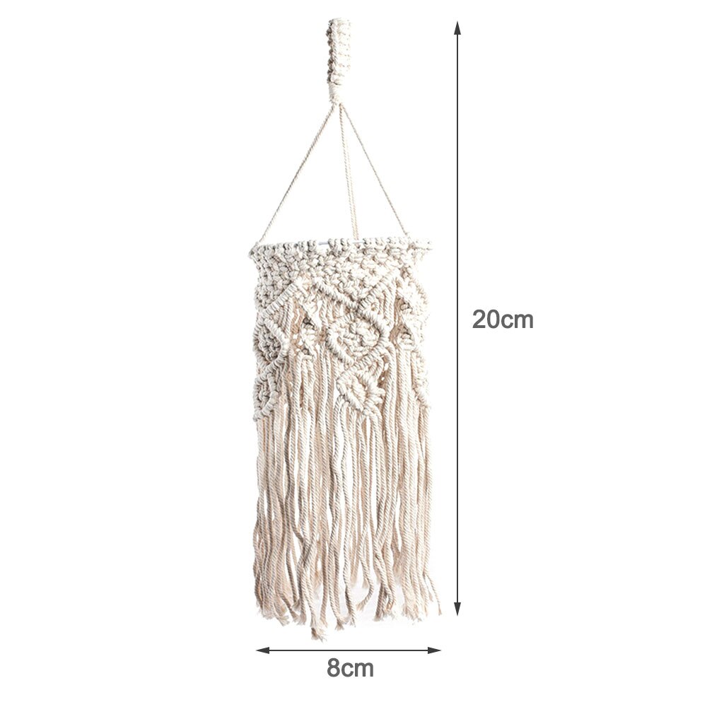 Bohemian Hand-Gebreide Lampenkap Macrame Opknoping Lamp Decoratie Woonkamer Bruiloft Decoratie Kwastje Lampenkap Tapestry: B