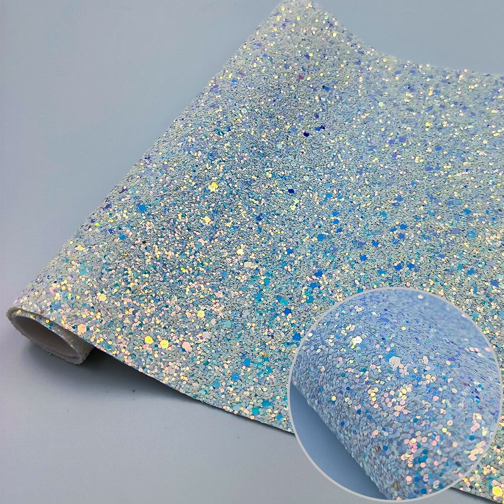 Glitter pvc holografisk iriserende regnbue spejlet læder taske kjole pu læder stof håndværk klud diy materiale  a4 22*30cm: 2