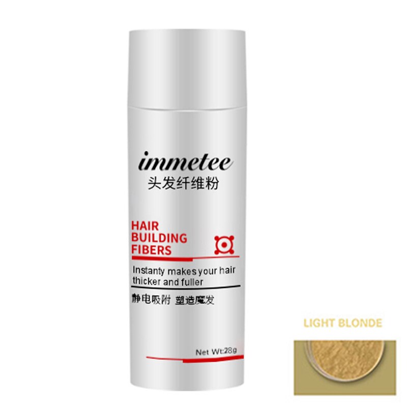 Immetee – Fibers de construction capillaire pour cheveux fins, pour une repousse des cheveux clairsemés, épaississement instantané, 28g, J9: Jaune clair
