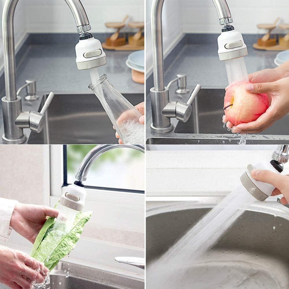 3 Modes Faucet Aerator Moveable Flexible Tap Head Shower Diffuser Rotatable Nozzle Adjustable Booster Faucet Kitchen Accessories