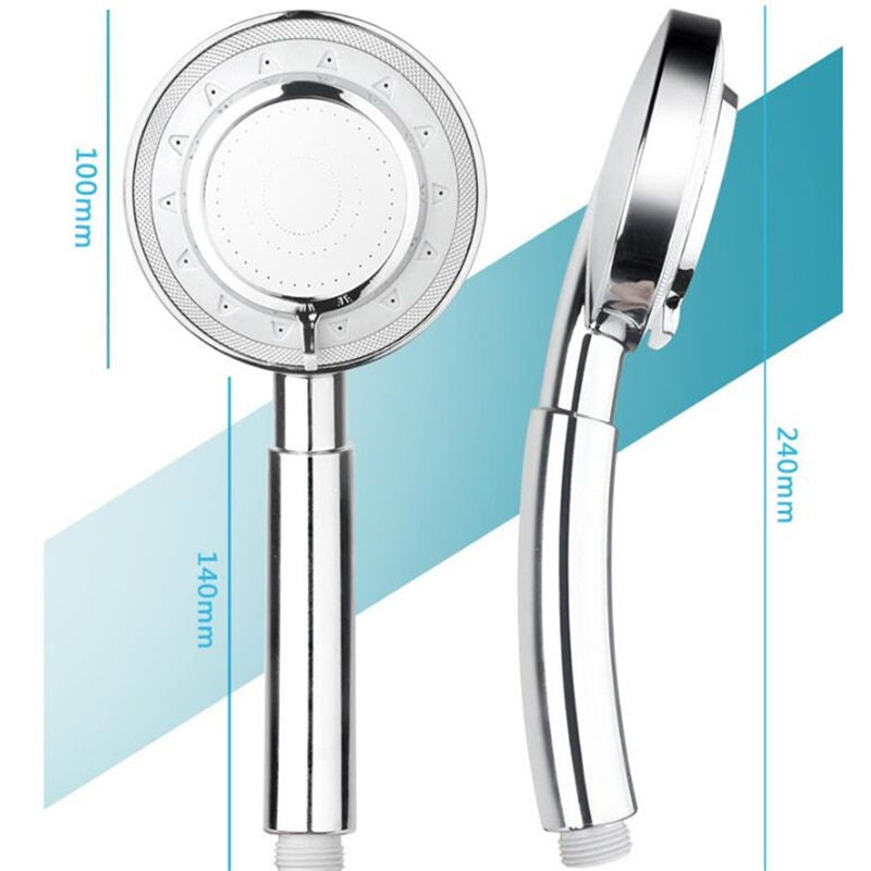 Multi-function hand-held Rainfall Shower Head Adjustable High Pressure Bathroom Accessories Portable Removable Shower Heads