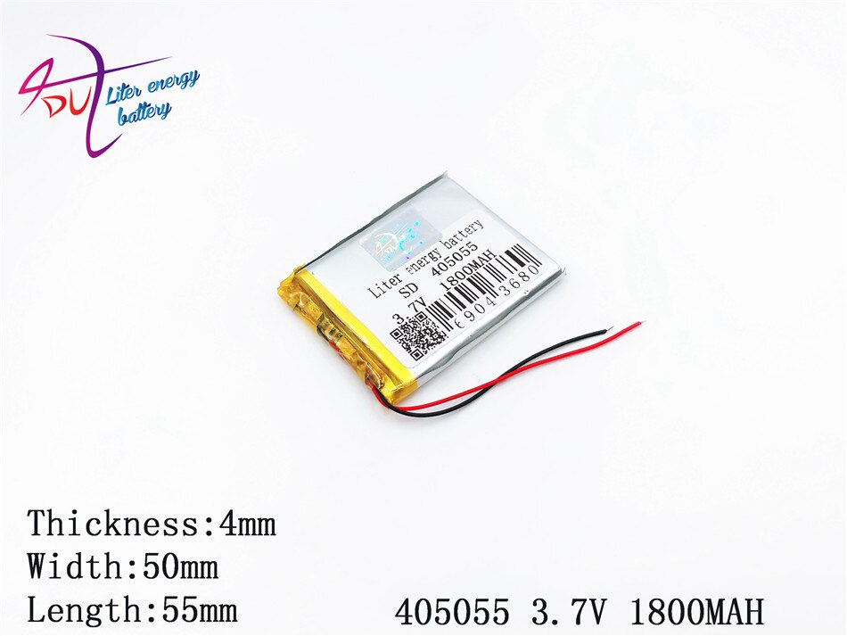 Tablet battery 3.7V 1800mAh 405055 Universal Li-ion for tablet pc 7 inch 8 9 Mp3 MP4 GPS mobile bluetooth