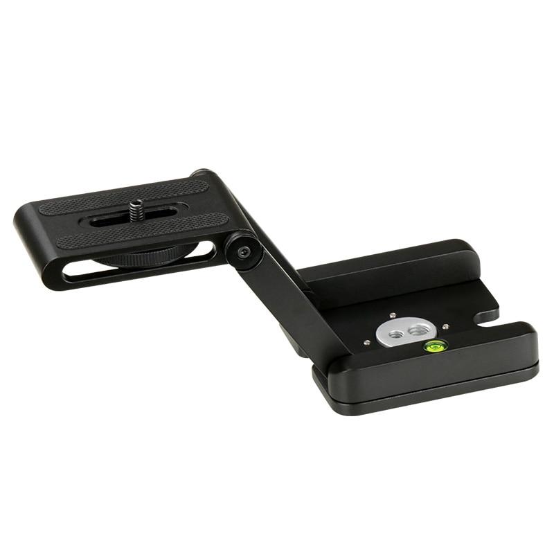 Z Flex Tilt Tripod Head Aluminum Alloy Folding Z Tilt Head Quick Release Plate Stand Mount Spirit Level For Phones DSRL Camera