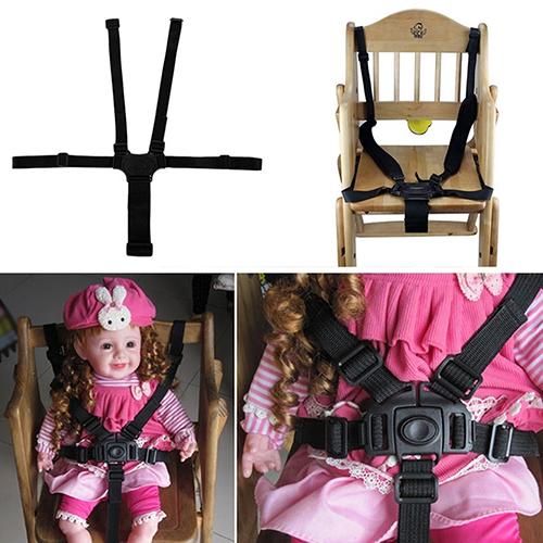 Universel baby 5- punktssele sikker bælte sikkerhedsseler til bil klapstol stol barnevogn buggy børn barnevogn 360 roterende krog