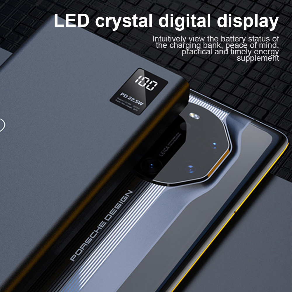 Floveme 22.5W Digitale Display Power Bank Voor Huawei Pd Ultra-Dunne Snel Opladen Power Bank 1000mAh20000 Mah Dual usb Snel Opladen