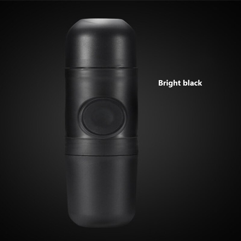 Mini Coffee Machine Hand Held Coffee Maker Portable Compact Manual Espresso Maker Hand Pressure Portable Express Coffee Maker: Bright black