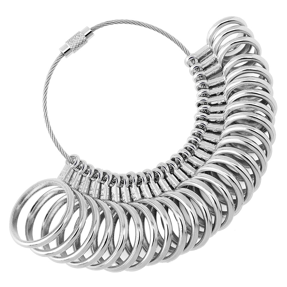 Ring Sizer Set Jewelry Rings Sizer Gauge Tool Stainless On Finger Measuring Ring Tool Rings Set Size XBFF: Default Title