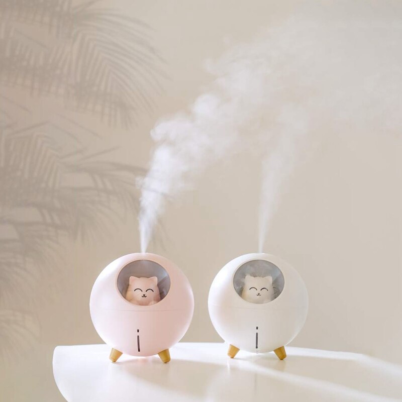 Cute Humidifier, with Night Light,Can Be Used to Decorate the Room or As Kids ,USB Portable Small Humidifier