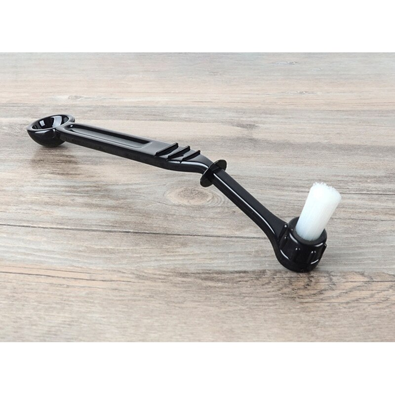 Coffee Machine Brush Cleaner with Spoon 2 in 1, Barista Espresso Machine Brush Replacement Head, Coffee Cleaning Tool: B