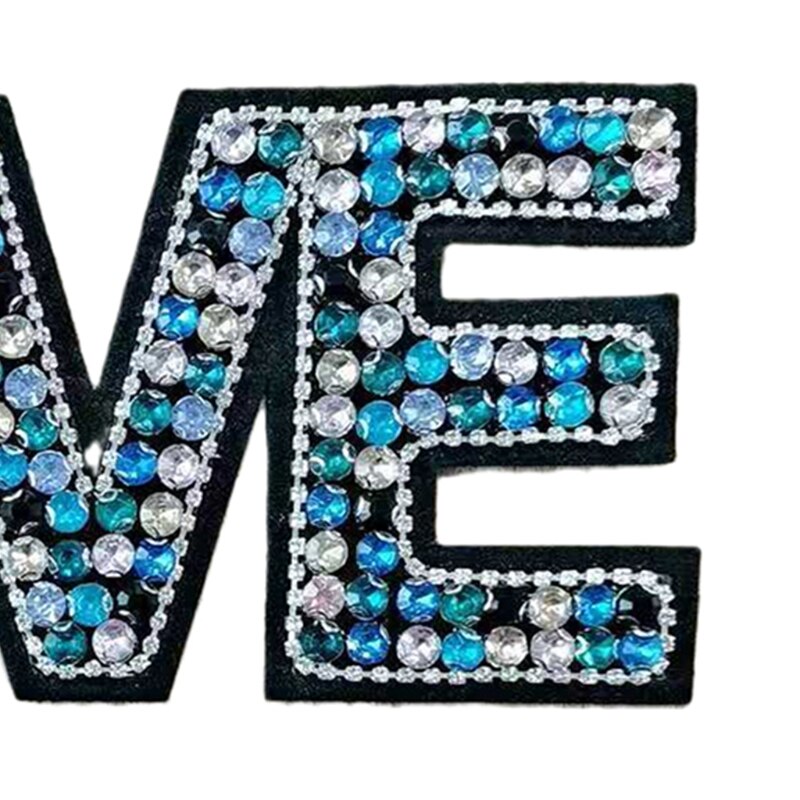 3D Handmade Rhinestone LOVE Letter Patch sew on Pa... – Vicedeal