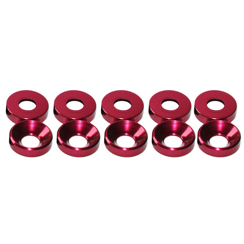 Aluminum Alloy M5 Anodized Countersunk Head Bolt Washers Gasket 10pcs/pack
