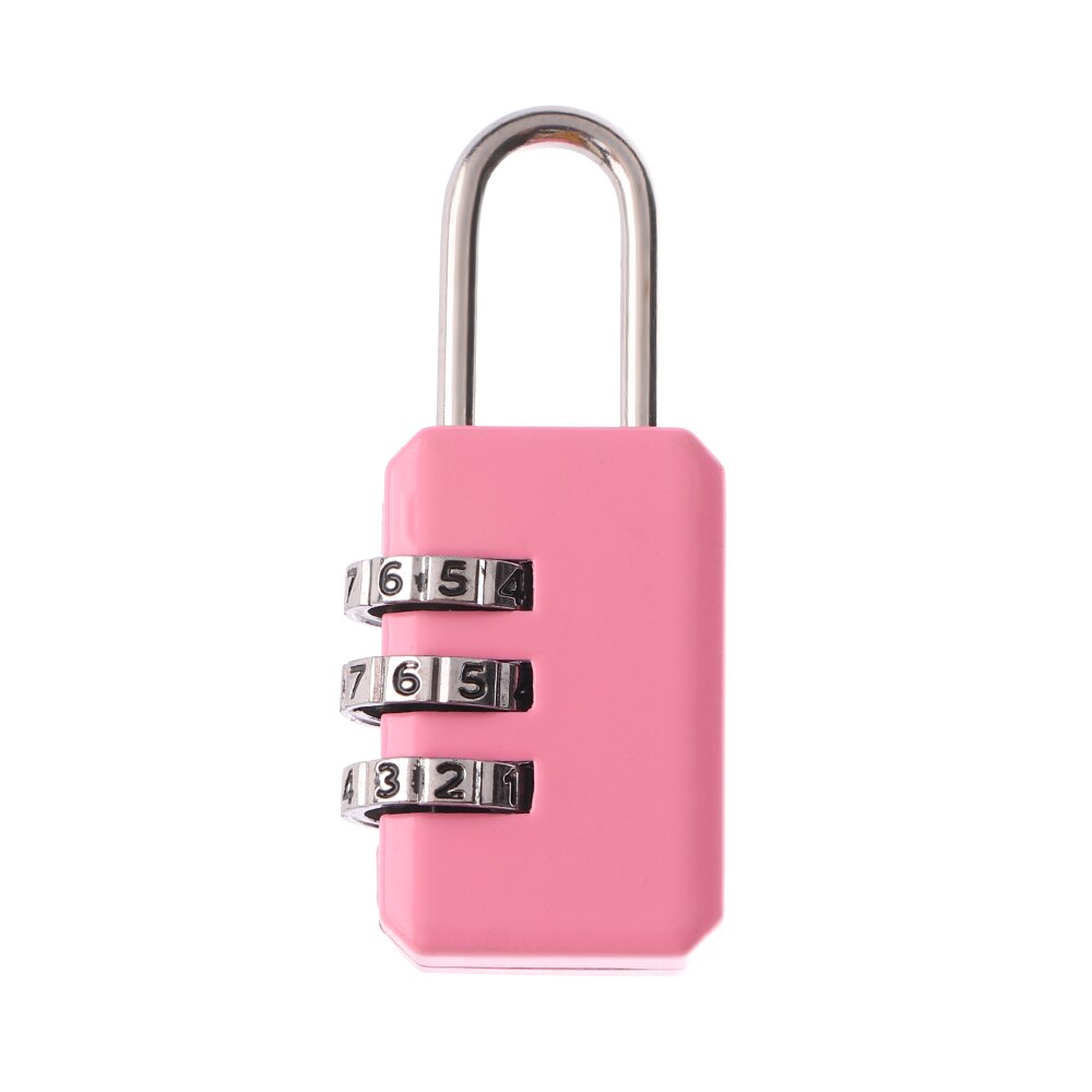 Arrivial Mini 4 Digits Number Password Code Lock Combination Padlock Resettable For Travelling Bag Door: Satin Nickel