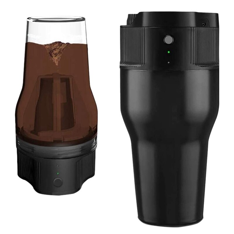 Tasse électrique de voyage de brasseur de cafetière avec le filtre de k-tasse, Mini tasse isolée portative automatique de Machine à café d'usb 500ML: Default Title