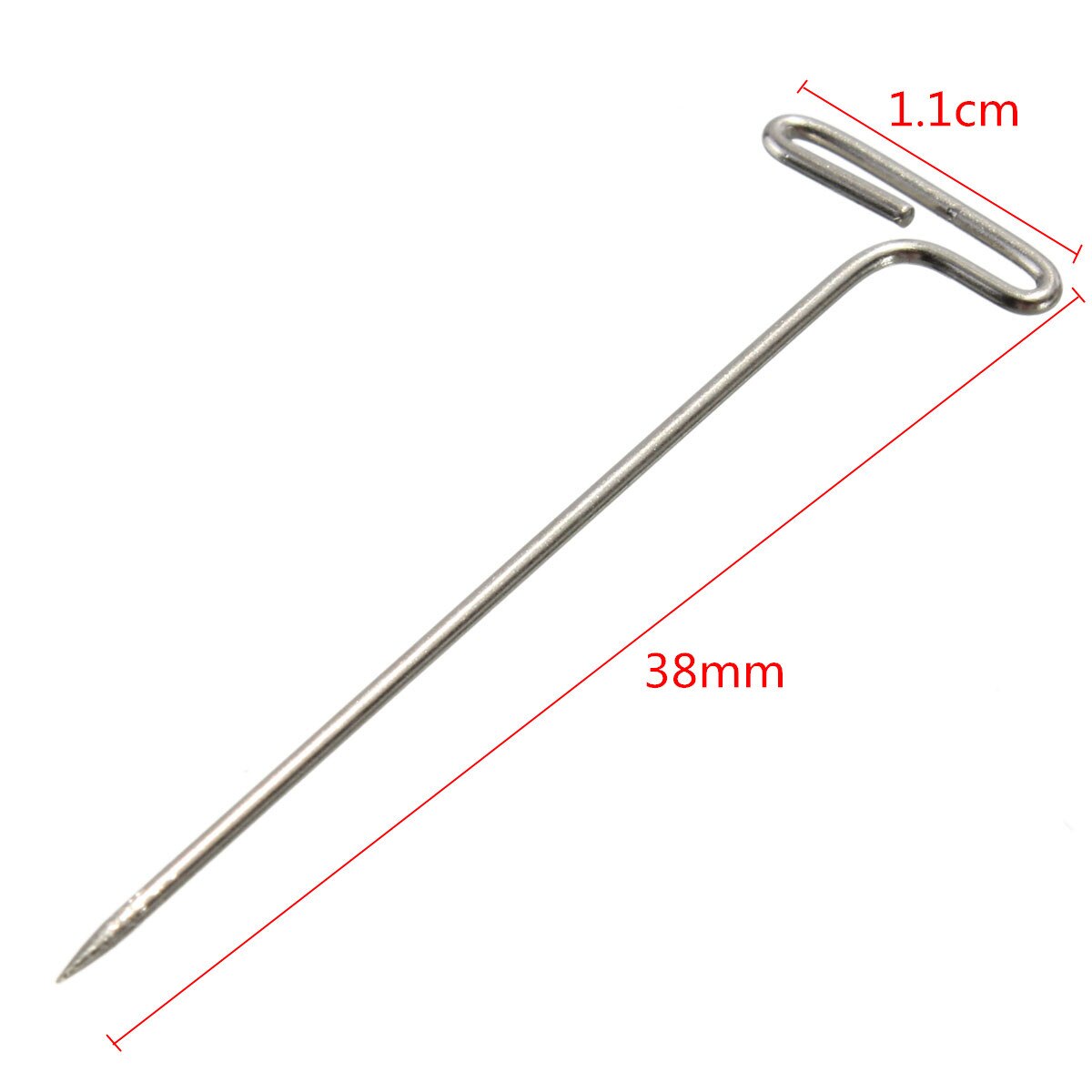 50Pcs/Pack Metal 38mm Long T Pins For Modelling Macrame Wigs Sewing Craft Jewelry Display Silver DIY Apparel Sewing & Fabric