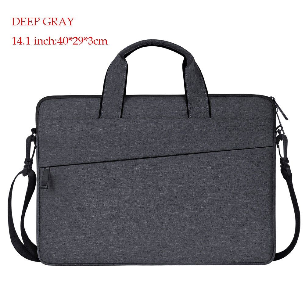 Uomini di Sacchetto di Affari Valigetta 13 14 Sacchetto Del Computer Portatile Da 15.6 Pollici di Alta Qualità Ufficio borsa del Computer Borsa per Gli Uomini Le Donne casual: 14.1 inch-deep gray