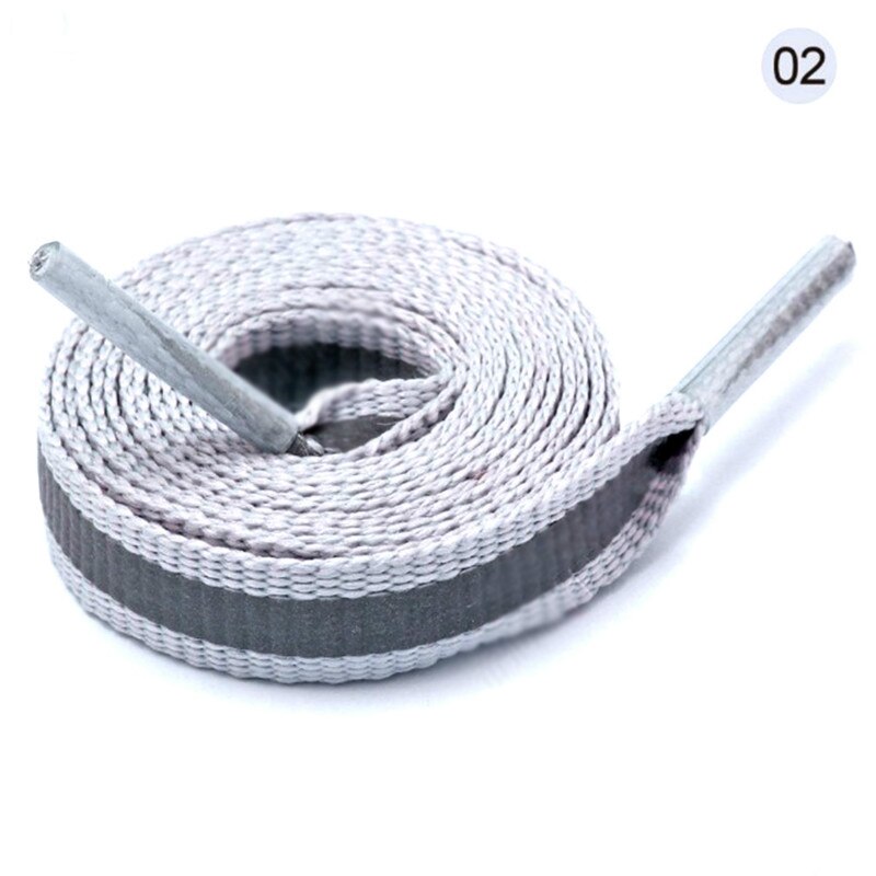 1 Paar Platte 8Mm Reflecterende Runner Veters Veiligheid Lichtgevende Gloeiende Schoenveters Unisex Voor Sport Basketbal Canvas Schoenen: 02
