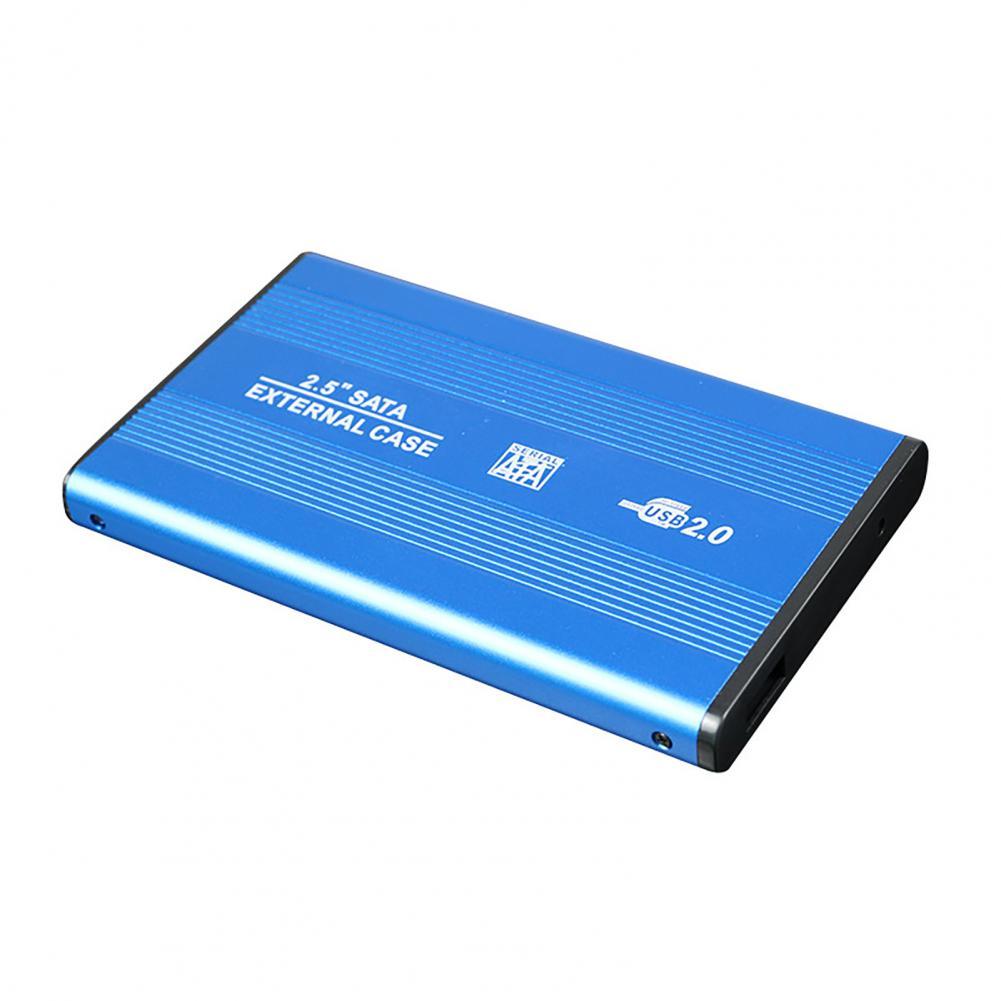 2.5 Inch USB 2.0 External Hard Disk Case Lightweight Hard Disk Enclosure Fine Workmanship for PC: Blue