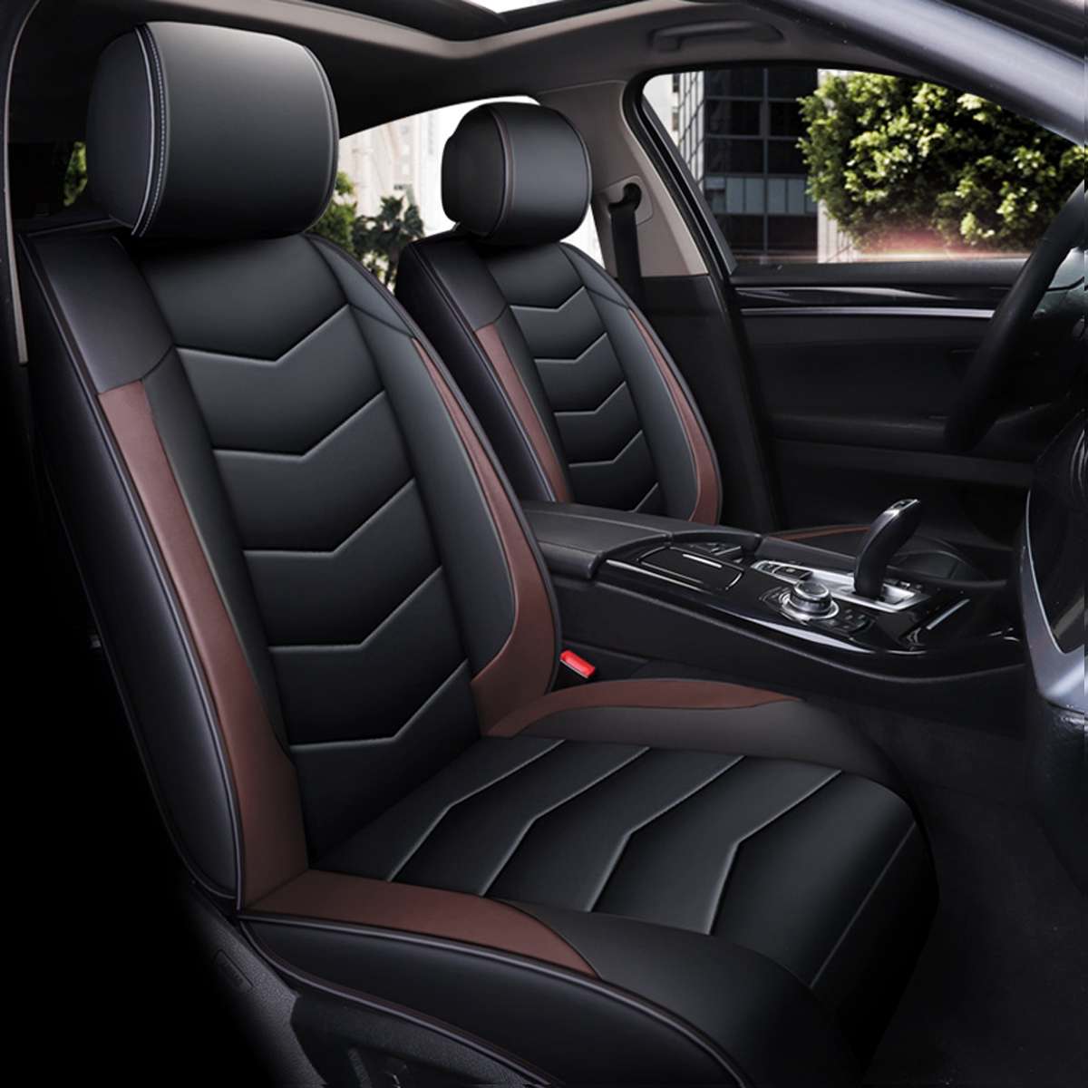 Funda Universal de asiento de cuero PU para BMW para Peugeot accesorios de coche protector de asiento delantero para asiento de vehículo