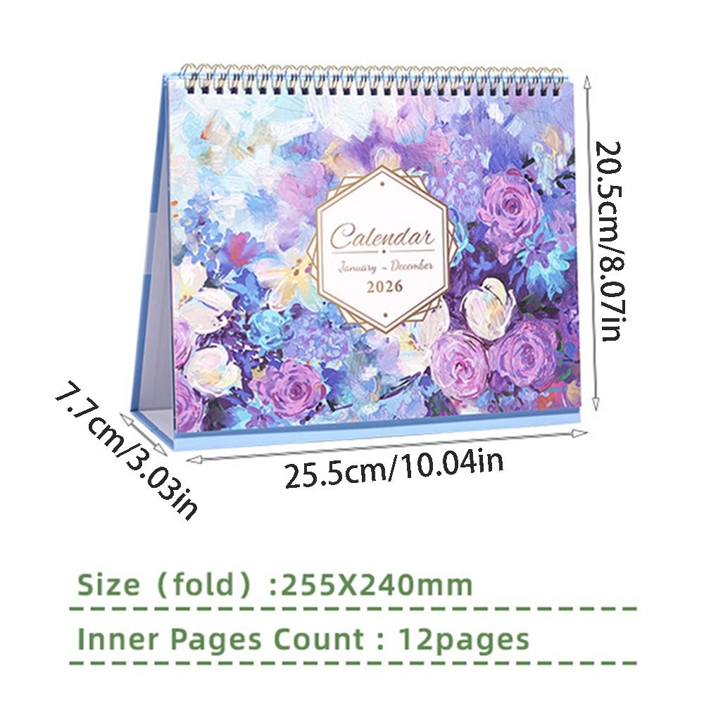 Desktop Calendar Portable Daily Schedule Standing Flip Calendar To Do List Memo Pad Annual Schedule Organizer