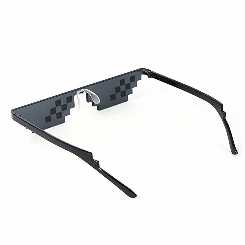 Thug Life-gafas de sol de 8 bits Unisex, lentes de de pixeladas, mosaico, UV400, Vintage,