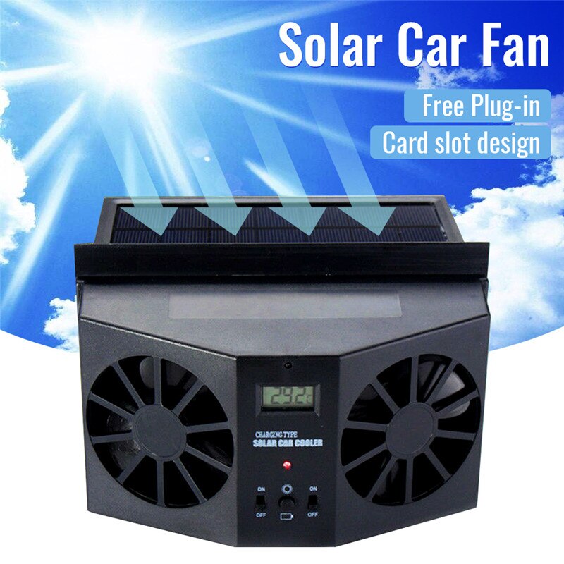 Auto Solar- angetrieben Auspuff Fan Auto Kiemen Kühler Auto Belüftung Fan Dual-modus Energie Versorgung hoch-Energie 2 farben