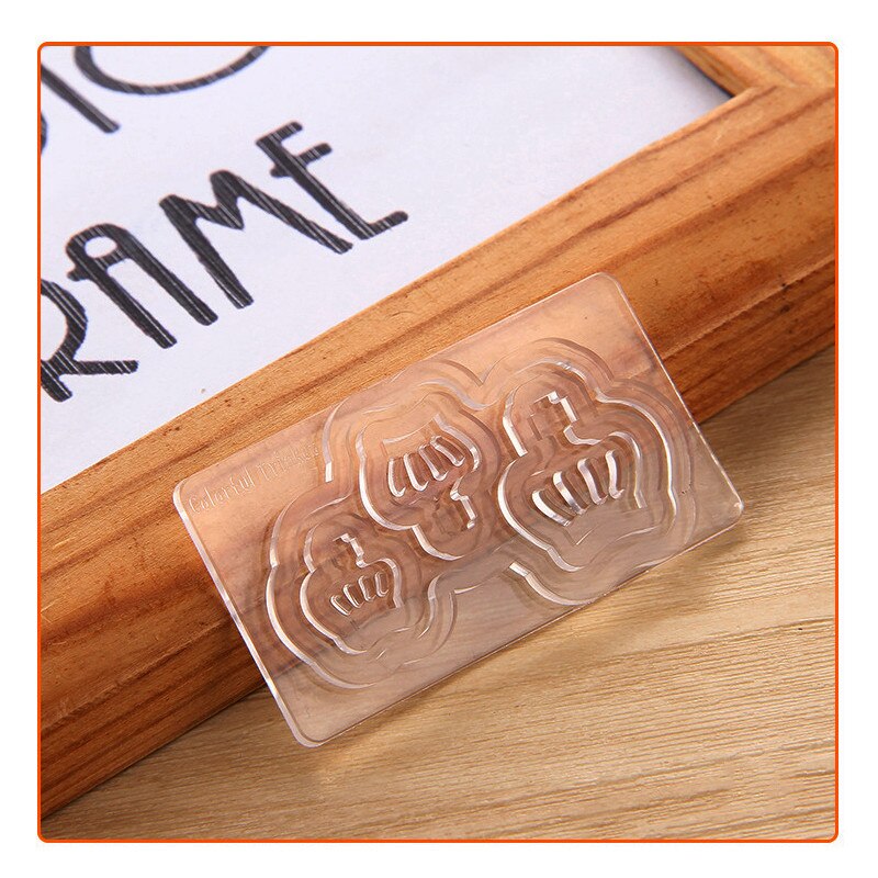 Manikyr gravyr mall silikon manikyr mall kit tjock 3d polering nail art diy dekorationsverktyg form set: D