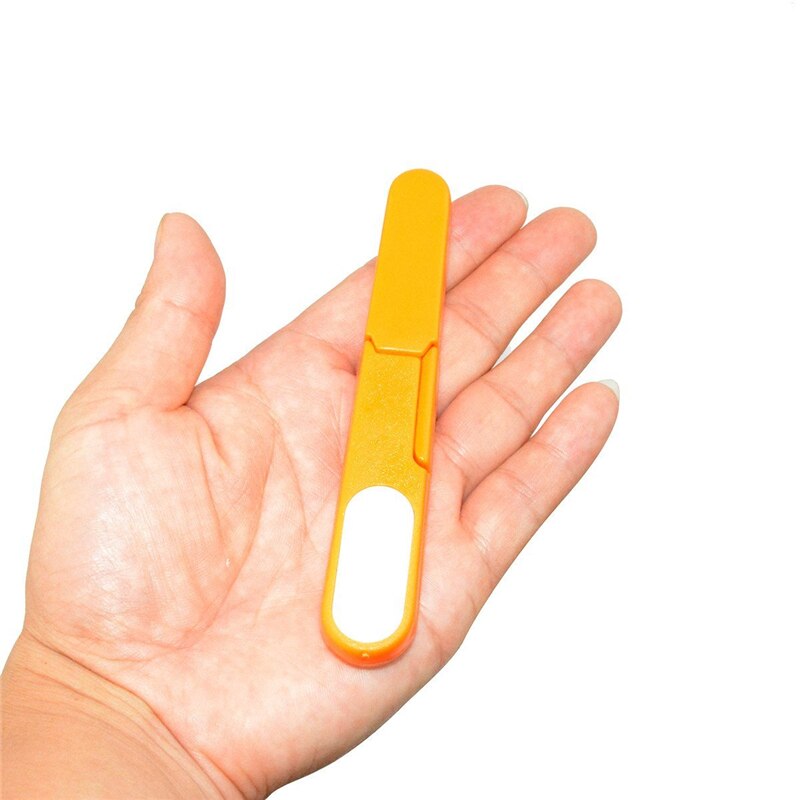 1 Pcs Plastic Handle Safety Cover Sewing Scissors Thread Embroidery Cross-stitch Cutter Cutter U Shape Scissor DIY Supplies Tool