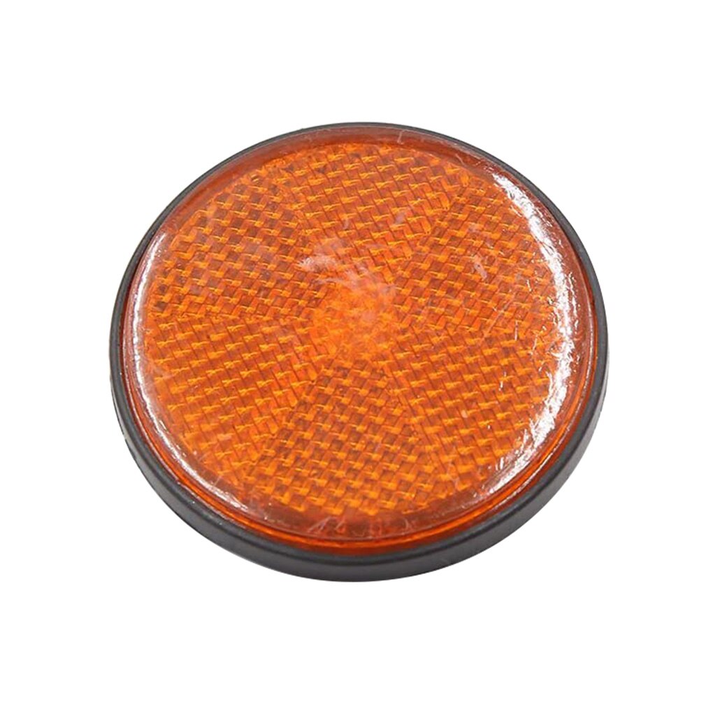 2 Pcs Round Motorcycle Reflector Universal 60mm Reflective Side Lights for Car Truck Trailer Orange: 1Pcs
