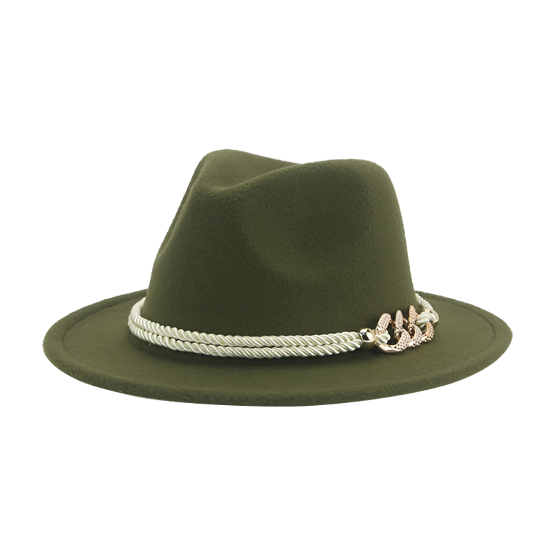 chapeau femme bonnet casquette chapeau homme Chapeau Fedoras pour filles et garçons, taille 52cm, 54cm, couleur unie, petites casquettes Jazz Panama, ceinture, robe formelle d'extérieur,: army green