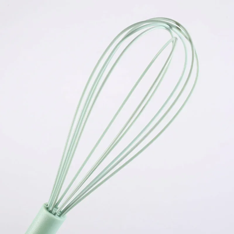 Batidor de huevos Manual, batidor de globos de silicona de plástico, mezclador de crema, batidor de mezcla, herramientas para huevos estilo bobina de globo