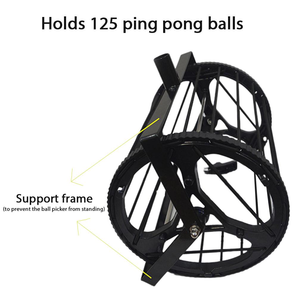 Tennisbollar retriever 125 kapacitet korg rostfritt stål tennisboll plocka upp behållare plockmaskin tennis för tränarverktyg