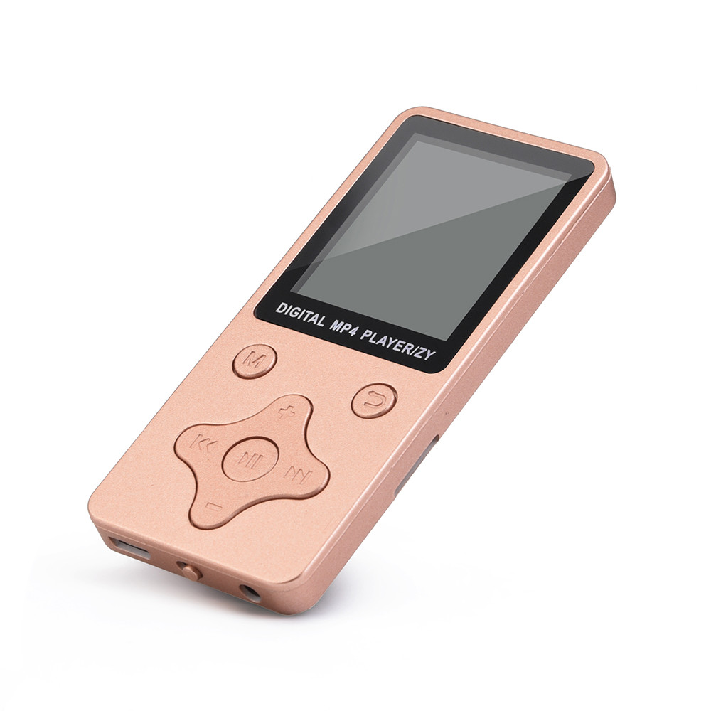 Ultra-dunne 1.8-inch TFT Display MP3/MP4 Lossless Geluid Muziekspeler FM Recorder Matte Materiaal Body breekpunt Afspelen Speler: rose gold