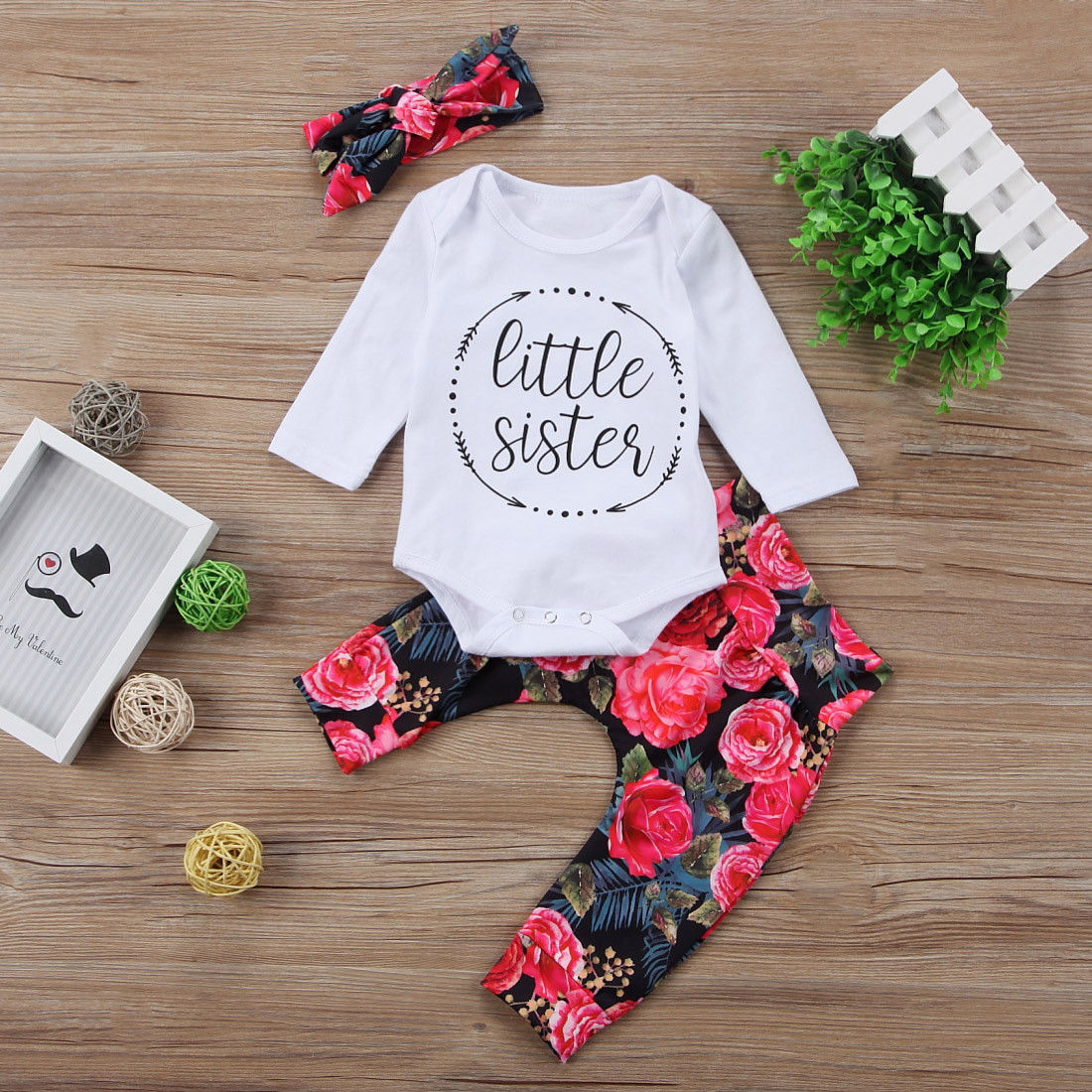 Pudcoco Meisje Kleding Peuter Baby Meisjes Tops Romper Bloem Broek 3 stks Outfits Set Kleding