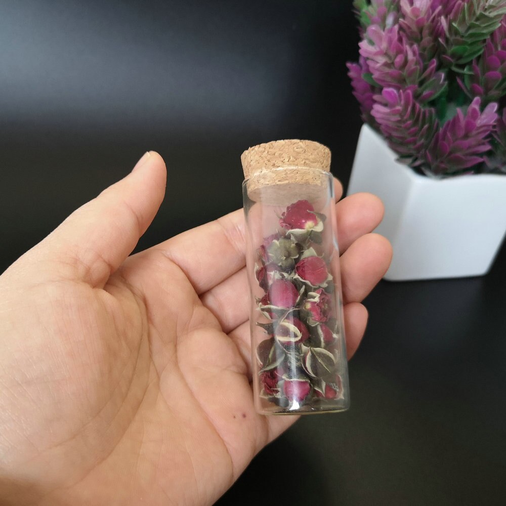 Tubes à essai transparents avec bouchon en liège, 50 pièces/lot, 30x75mm 35ml, bouteilles de souhait en verre pour décoration de mariage et de