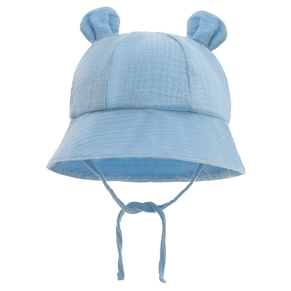 nuovo autunno bambino sole cappello bambini all'aperto coniglio orecchio spiaggia cappucci ragazzo ragazza Panama cappello cappello da pescatore da spiaggia unisex per 6-12 mesi: Cielo Blu