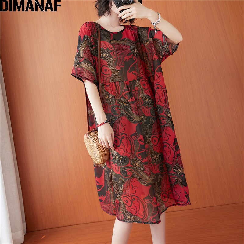 DIMANAF Plus Size Turtleneck Pullover with Floral Print for Women
