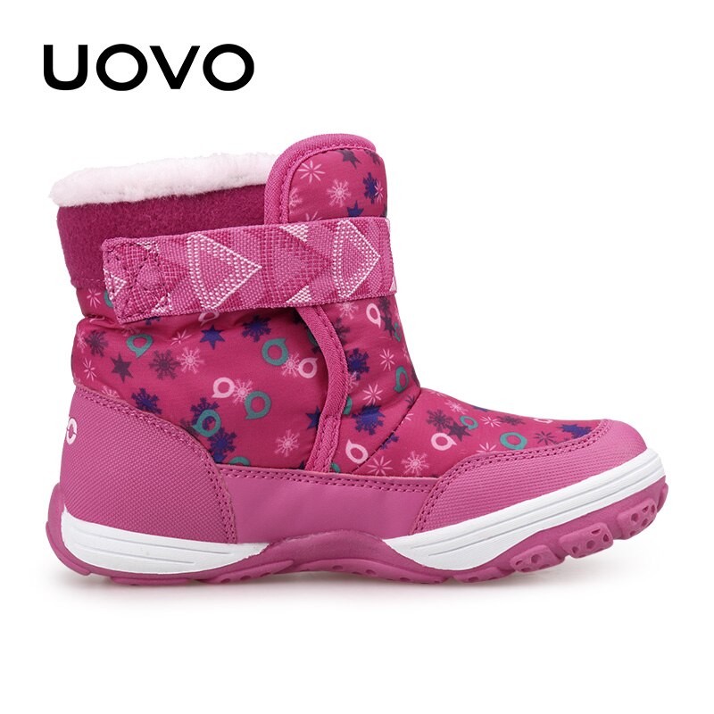 Uvo – bottes d&#39;hiver pour enfants, chaussures chaudes de neige à la en peluche pour garçons et filles, taille #28-36,