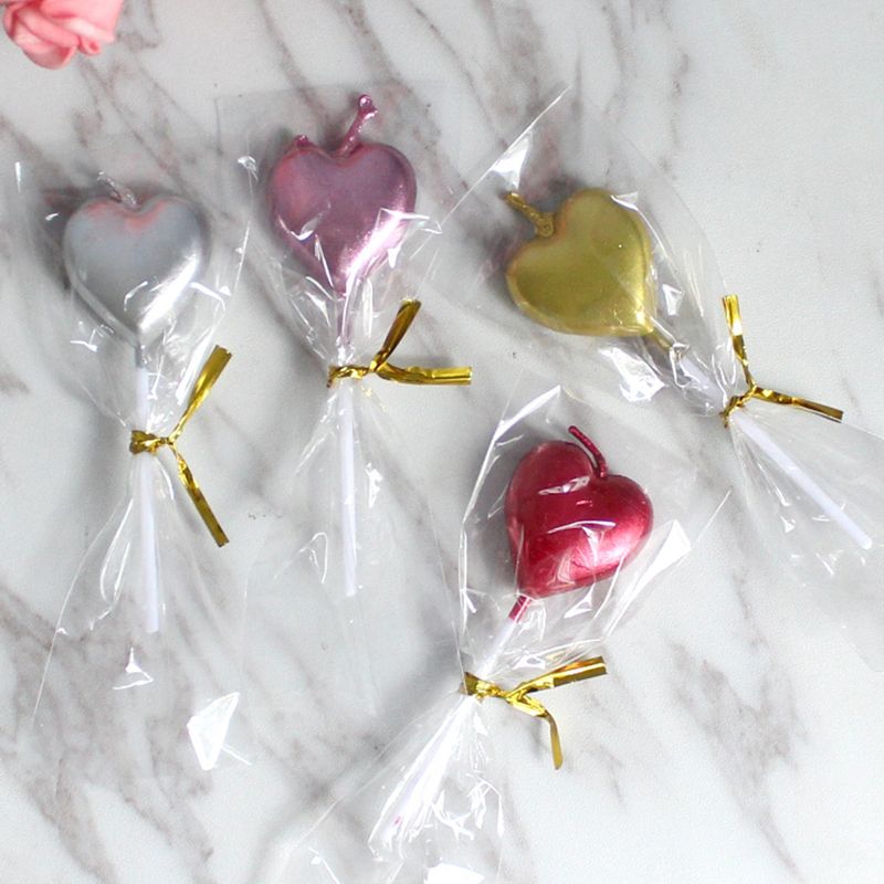 Kaars Liefde Hart Sticks Verjaardagstaart Decoratieve Kaarsen Cake Topper Decoraties Bruiloft Verjaardag Feestartikelen