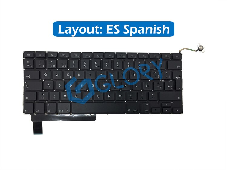 UK ES Spaans HET Italiaanse RU Russische Layout Vervanging Keyboard Voor Macbook Pro 15.4 "A1286 Toetsenbord - Jaar: ES Spanish