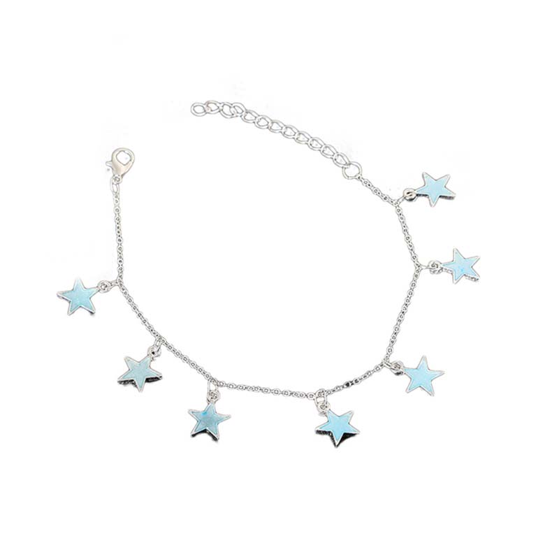 Star Hanger Enkelband Hart Star Bloemvorm Armbanden Glow In The Dark Lichtgevende Voor Vrouwen Sieraden